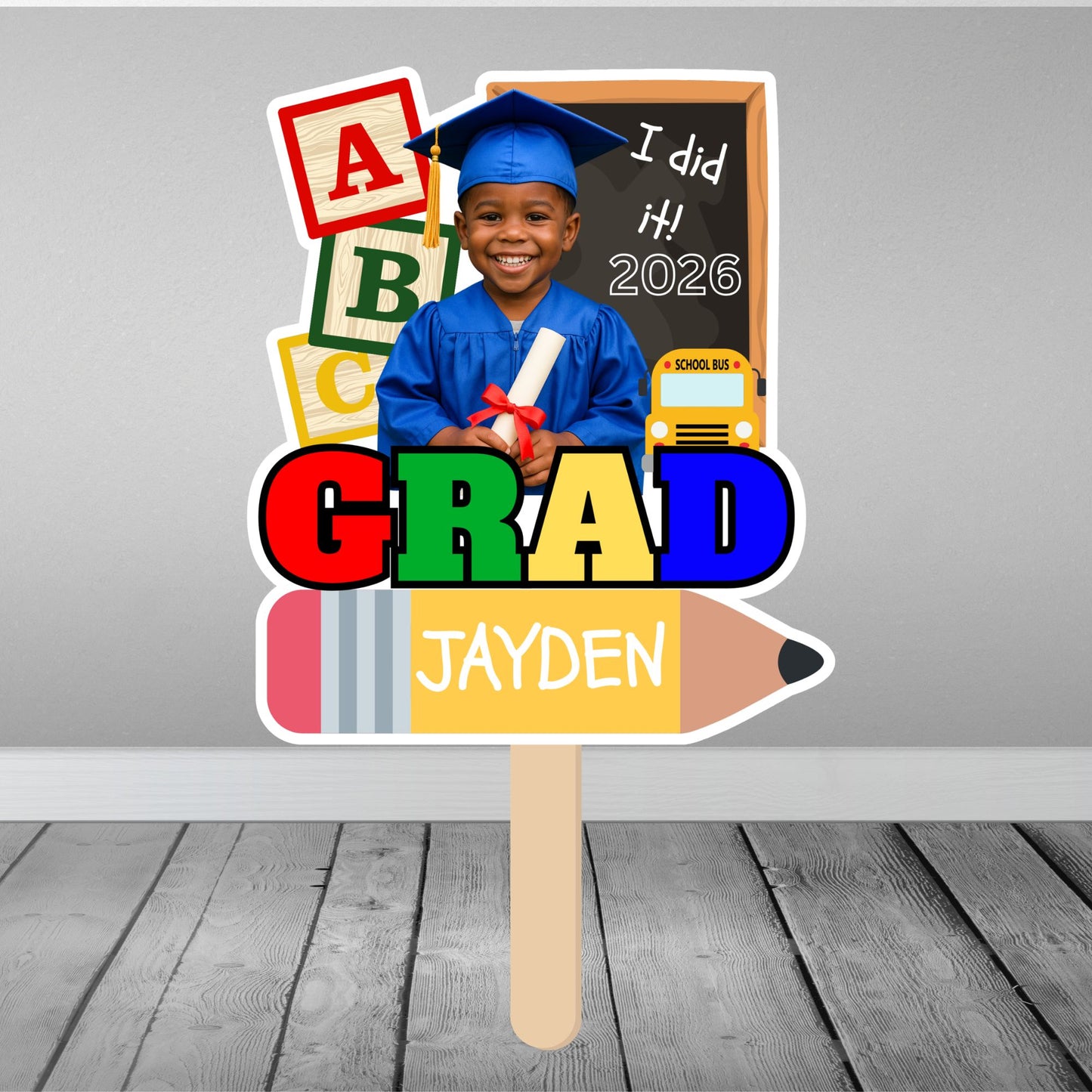 Custom Graduation Kids Fans | Class of 2026 Personalized Grad Fans