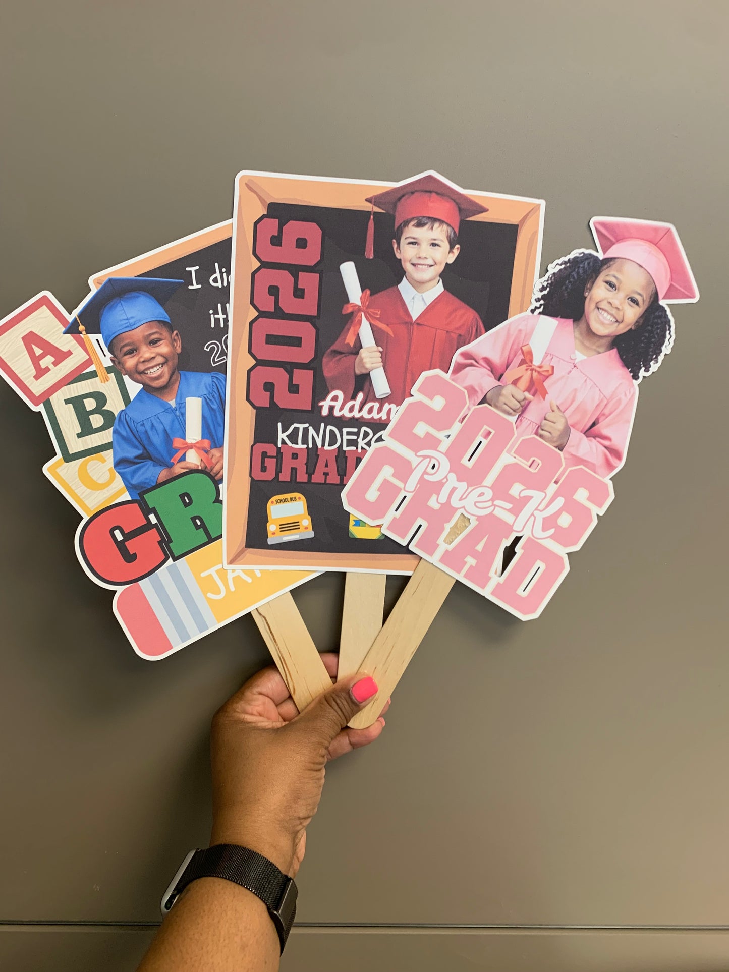 Custom Graduation Kids Fans | Class of 2026 Personalized Grad Fans