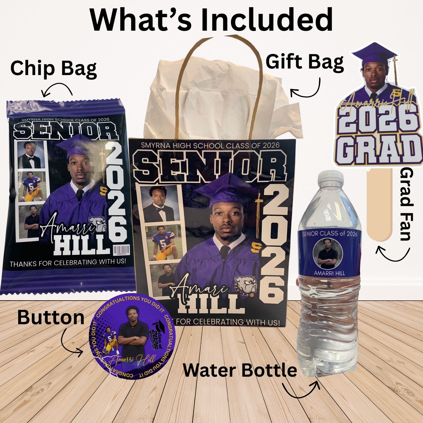 Custom Graduation Thank You Gift Bag Package | Class of 2026 Party Favors
